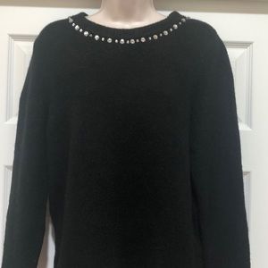 EUC H&M Black Sweater With Rhinestones SizeS